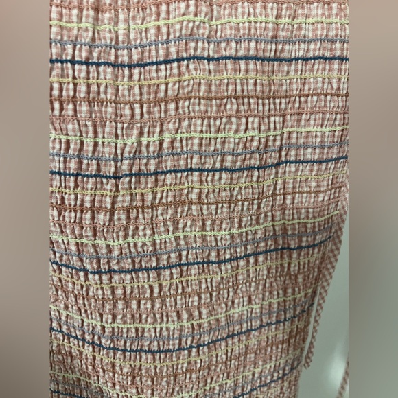 Honey Boutique Pink strip mini dress with bow tie shoulders - Picture 5 of 6